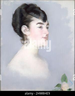 Art inspiré par Mademoiselle Isabelle Lemonnier (1857–1926), 1879–82, pastel sur toile, 22 x 18 1/4 po. (55,9 x 46,4 cm), dessins, Édouard Manet (français, Paris 1832–1883 Paris), Isabelle Lemonnier est la fille d'un joaillier parisien couronné de succès et de la jeune sœur de Marguerite, oeuvres classiques modernisées par Artotop avec une touche de modernité. Formes, couleur et valeur, impact visuel accrocheur sur l'art émotions par la liberté d'œuvres d'art d'une manière contemporaine. Un message intemporel qui cherche une nouvelle direction créative. Artistes qui se tournent vers le support numérique et créent le NFT Artotop Banque D'Images