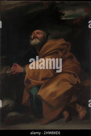 Art inspiré par les larmes de Saint Pierre, ca. 1612–13, huile sur toile, 63 3/4 x 45 in. (161,9 x 114,3 cm), peintures, Jusepe de Ribera (appelé Lo Spagnoletto) (espagnol, Játiva 1591–1652 Naples), cette peinture, puissante expressive et d'une invention formelle exceptionnelle, dépeint Saint, œuvres classiques modernisées par Artotop avec une touche de modernité. Formes, couleur et valeur, impact visuel accrocheur sur l'art émotions par la liberté d'œuvres d'art d'une manière contemporaine. Un message intemporel qui cherche une nouvelle direction créative. Artistes qui se tournent vers le support numérique et créent le NFT Artotop Banque D'Images