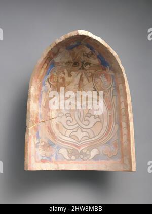 Art inspiré par l'élément d'un Squinch stalactite (Muqarnas), 10th siècle, excavé en Iran, Nishapur, stuc; Peint, H. 13 9/16 po. (34,4 cm), stuc, probablement partie à l'origine d'un muqarnas, ou stalactite squach, ce muqarnas et d'autres éléments auraient été empilés, dans, les œuvres classiques modernisées par Artotop avec un peu de modernité. Formes, couleur et valeur, impact visuel accrocheur sur l'art émotions par la liberté d'œuvres d'art d'une manière contemporaine. Un message intemporel qui cherche une nouvelle direction créative. Artistes qui se tournent vers le support numérique et créent le NFT Artotop Banque D'Images