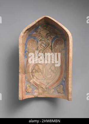 Art inspiré par l'élément d'un Squinch stalactite (Muqarnas), 10th siècle, excavé en Iran, Nishapur, stuc; Peint, H. 12 1/4 po. (31,1 cm), stuc, probablement partie à l'origine d'un muqarnas, ou stalactite squach, ce muqarnas et d'autres éléments auraient été empilés, dans, les œuvres classiques modernisées par Artotop avec un peu de modernité. Formes, couleur et valeur, impact visuel accrocheur sur l'art émotions par la liberté d'œuvres d'art d'une manière contemporaine. Un message intemporel qui cherche une nouvelle direction créative. Artistes qui se tournent vers le support numérique et créent le NFT Artotop Banque D'Images