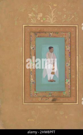 Art inspiré par recto: 'Portrait de Raja Suraj Singh Rathor', verso: Page de Calligraphie. Folio de l'album Shah Jahan, recto: Fin du 16th siècle; verso: Ca. 1640, attribué à l'Inde, encre, aquarelle opaque, et or sur papier, H. 15 1/4 in. (38. 7 cm), CODICES, peinture de Bishan, oeuvres classiques modernisées par Artotop avec une touche de modernité. Formes, couleur et valeur, impact visuel accrocheur sur l'art émotions par la liberté d'œuvres d'art d'une manière contemporaine. Un message intemporel qui cherche une nouvelle direction créative. Artistes qui se tournent vers le support numérique et créent le NFT Artotop Banque D'Images