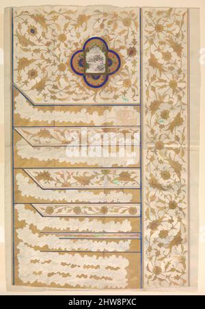 Art inspiré par Firman de Muhammad Shah Qajar, daté de A.H. 1250/A.D. 1835, en Iran, encre, aquarelle opaque et or sur papier, H. 16 1/2 po. (41,9 cm), CODICES, en plus d'être un document historique avec un message important, les firmans ou les édits royaux comme celui-ci, sont également, les œuvres classiques modernisées par Artotop avec un peu de modernité. Formes, couleur et valeur, impact visuel accrocheur sur l'art émotions par la liberté d'œuvres d'art d'une manière contemporaine. Un message intemporel qui cherche une nouvelle direction créative. Artistes qui se tournent vers le support numérique et créent le NFT Artotop Banque D'Images