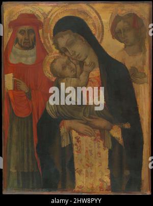 Art inspiré par Madonna et l'enfant avec les saints Jérôme et Agnes, ca. 1465, Tempéa sur bois, doré, 12 5/8 x 9 3/4 po. (32,1 x 24,8 cm), peintures, Giovanni di Paolo (Giovanni di Paolo di Grazia) (Italien, Sienne 1398–1482 Sienne, oeuvres classiques modernisées par Artotop avec une touche de modernité. Formes, couleur et valeur, impact visuel accrocheur sur l'art émotions par la liberté d'œuvres d'art d'une manière contemporaine. Un message intemporel qui cherche une nouvelle direction créative. Artistes qui se tournent vers le support numérique et créent le NFT Artotop Banque D'Images