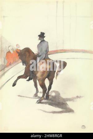 Art inspiré par at the Circus : The Spanish Walk (au Cirque : le pas espagnol), 1899, Graphite, noir et couleur pastel, et charbon de bois sur papier vélin épais blanc cassé, 13 3/4 x 9 13/16 po. (35 x 25 cm), dessins, Henri de Toulouse-Lautrec (français, Albi 1864–1901 Saint-André-du-Bois), les œuvres classiques modernisées par Artotop avec une touche de modernité. Formes, couleur et valeur, impact visuel accrocheur sur l'art émotions par la liberté d'œuvres d'art d'une manière contemporaine. Un message intemporel qui cherche une nouvelle direction créative. Artistes qui se tournent vers le support numérique et créent le NFT Artotop Banque D'Images