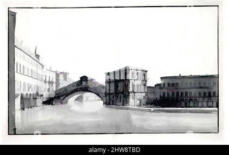 Art inspiré par le Grand Canal avec le Pont du Rialto, du Nord, ca. 1736–37, stylo et encre brune, lavage gris, 10 1/16 x 16 15/16 po. (25,5 x 43 cm), dessins, Bernardo Bellotto (Italien, Venise 1722–1780 Varsovie, oeuvres classiques modernisées par Artotop avec une touche de modernité. Formes, couleur et valeur, impact visuel accrocheur sur l'art émotions par la liberté d'œuvres d'art d'une manière contemporaine. Un message intemporel qui cherche une nouvelle direction créative. Artistes qui se tournent vers le support numérique et créent le NFT Artotop Banque D'Images