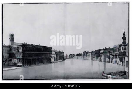 Art inspiré par le Grand Canal, avec le Fabbriche Nuove sur la gauche et le Campanile de Santi Apostoli sur la droite, ca. 1736–37, stylo et encre brune, lavage gris, 10 1/16 x 16 15/16 po. (25,5 x 43 cm), dessins, Bernardo Bellotto (Italien, Venise 1722–1780 Varsovie, oeuvres classiques modernisées par Artotop avec une touche de modernité. Formes, couleur et valeur, impact visuel accrocheur sur l'art émotions par la liberté d'œuvres d'art d'une manière contemporaine. Un message intemporel qui cherche une nouvelle direction créative. Artistes qui se tournent vers le support numérique et créent le NFT Artotop Banque D'Images