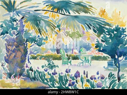 Art inspiré par le jardin de l'artiste-peintre à Saint clair, 1908, aquarelle sur graphite, 6 3/4 x 9 1/2 po. (17,1 x 24,1 cm), dessins, Croix Henri-Edmond (Henri-Edmond Delacroix) (Français, Douai 1856–1910 Saint-clair, oeuvres classiques modernisées par Artotop avec une touche de modernité. Formes, couleur et valeur, impact visuel accrocheur sur l'art émotions par la liberté d'œuvres d'art d'une manière contemporaine. Un message intemporel qui cherche une nouvelle direction créative. Artistes qui se tournent vers le support numérique et créent le NFT Artotop Banque D'Images