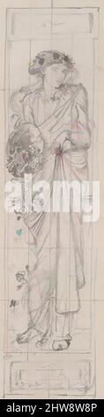 Art inspiré par Design for the Figure of 'Flora', 19th Century, British, Graphite sur papier, 10 11/16 x 2 11/16 po. (27,2 x 6,9 cm), dessins, Sir Edward Burne-Jones (British, Birmingham 1833–1898 Fulham, Classic œuvres modernisées par Artotop avec une touche de modernité. Formes, couleur et valeur, impact visuel accrocheur sur l'art émotions par la liberté d'œuvres d'art d'une manière contemporaine. Un message intemporel qui cherche une nouvelle direction créative. Artistes qui se tournent vers le support numérique et créent le NFT Artotop Banque D'Images