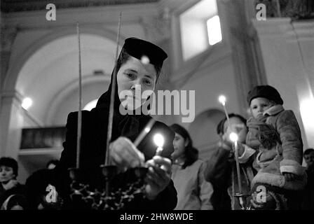 Rome, Italie 01/03/2003: Abbaye de Tre Fontane, église Scala Coeli. Communauté chrétienne orthodoxe roumaine. ©Andrea Sabbadini Banque D'Images