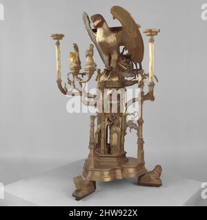 Art inspiré par Lectern sous la forme d'un aigle, ca. 1500, fabriqué à Maastricht, pays-Bas, pays-Bas du Sud, laiton, 81 1/8 × 47 3/4 × 40 1/4 po (206,1 × 121,3 × 102,2 cm), Metalwork-Brass, attribué à Jehan Aert van Tricht (Netherlandish, active Maastricht 1492–1501), en haut, oeuvres classiques modernisées par Artotop avec une touche de modernité. Formes, couleur et valeur, impact visuel accrocheur sur l'art émotions par la liberté d'œuvres d'art d'une manière contemporaine. Un message intemporel qui cherche une nouvelle direction créative. Artistes qui se tournent vers le support numérique et créent le NFT Artotop Banque D'Images