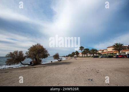 Plage de la Ventilla, Roquetas de Mar, Almería Banque D'Images