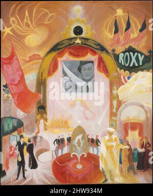 Art inspiré par les cathédrales de Broadway, 1929, huile sur toile, 60 1/8 x 50 1/8 po. (152,7 x 127,3 cm), peintures, Florine Stettheimer (American, Rochester, New York 1871–1944 New York, New York), les cathédrales de Broadway capture l'atmosphère magique des théâtres à néon, qui, les œuvres classiques modernisées par Artotop avec une touche de modernité. Formes, couleur et valeur, impact visuel accrocheur sur l'art émotions par la liberté d'œuvres d'art d'une manière contemporaine. Un message intemporel qui cherche une nouvelle direction créative. Artistes qui se tournent vers le support numérique et créent le NFT Artotop Banque D'Images