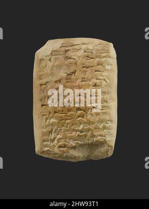 Art inspiré par la lettre d'Amarna: Lettre royale d'Abi-milku de Tyr au roi d'Égypte, Nouveau Royaume, période d'Amarna, dynastie 18, ca. 1353–1336 av. J.-C., d'Égypte; probablement du Moyen-Égypte, Amarna (Akhetaten), Clay (non tiré), H. 7,7 cm (3 1/16 po.); W. 5,2 cm (2 1/16 po.), cette lettre, œuvres classiques modernisées par Artotop avec une touche de modernité. Formes, couleur et valeur, impact visuel accrocheur sur l'art émotions par la liberté d'œuvres d'art d'une manière contemporaine. Un message intemporel qui cherche une nouvelle direction créative. Artistes qui se tournent vers le support numérique et créent le NFT Artotop Banque D'Images