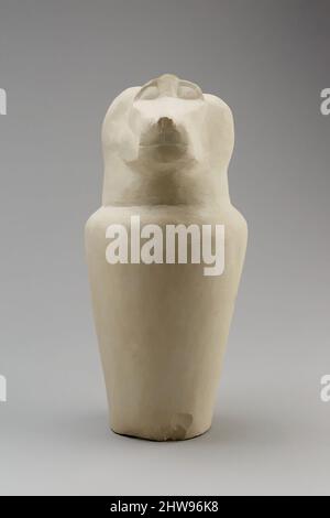 Art inspiré par le pot canopé Dummy avec tête de babouin (Hapy), troisième période intermédiaire, Kuschite, dynastie 25, ca. 712–664 av. J.-C., d'Égypte, haute-Égypte, Thèbes, Khokha, Tombe d'Aafenmut, fosse 1, enterrement de Pakherenkhonsu et Heresenes, 1914–15, calcaire, H. 27,5 cm (10 13/16 in.); diam, oeuvres classiques modernisées par Artotop avec une touche de modernité. Formes, couleur et valeur, impact visuel accrocheur sur l'art émotions par la liberté d'œuvres d'art d'une manière contemporaine. Un message intemporel qui cherche une nouvelle direction créative. Artistes qui se tournent vers le support numérique et créent le NFT Artotop Banque D'Images