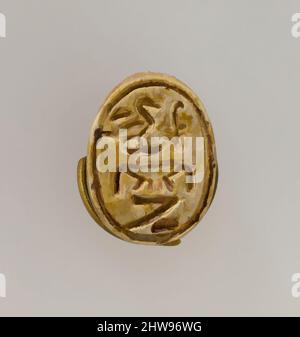 Art inspiré par Scarab inscrit pour la princesse Merytnub, Nouveau Royaume, dynastie 18, ca. 1550–1295 C.-B., de l'Égypte, Steatite, l. 1,4 cm (9/16 po, œuvres classiques modernisées par Artotop avec une touche de modernité. Formes, couleur et valeur, impact visuel accrocheur sur l'art émotions par la liberté d'œuvres d'art d'une manière contemporaine. Un message intemporel qui cherche une nouvelle direction créative. Artistes qui se tournent vers le support numérique et créent le NFT Artotop Banque D'Images