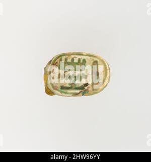 Art inspiré par Scarab inscrit avec le nom Amtenhotep, Nouveau Royaume, dynastie 18, ca. 1525–1504 av. J.-C., d'Égypte, Steatite, émaillée, l. 1,45 cm (9/16 po, œuvres classiques modernisées par Artotop avec une touche de modernité. Formes, couleur et valeur, impact visuel accrocheur sur l'art émotions par la liberté d'œuvres d'art d'une manière contemporaine. Un message intemporel qui cherche une nouvelle direction créative. Artistes qui se tournent vers le support numérique et créent le NFT Artotop Banque D'Images