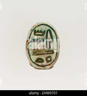 Art inspiré par Scarab inscrit avec le nom Amenhotep, Nouveau Royaume, dynastie 18, ca. 1525–1504 av. J.-C., d'Égypte, Steatite, émaillée, l. 1,4 cm (9/16 po, œuvres classiques modernisées par Artotop avec une touche de modernité. Formes, couleur et valeur, impact visuel accrocheur sur l'art émotions par la liberté d'œuvres d'art d'une manière contemporaine. Un message intemporel qui cherche une nouvelle direction créative. Artistes qui se tournent vers le support numérique et créent le NFT Artotop Banque D'Images