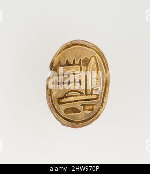 Art inspiré par Scarab inscrit avec le nom Amenhotep, Nouveau Royaume, dynastie 18, ca. 1525–1504 av. J.-C., d'Égypte, Ivory, l. 1,5 cm (9/16 po, œuvres classiques modernisées par Artotop avec une touche de modernité. Formes, couleur et valeur, impact visuel accrocheur sur l'art émotions par la liberté d'œuvres d'art d'une manière contemporaine. Un message intemporel qui cherche une nouvelle direction créative. Artistes qui se tournent vers le support numérique et créent le NFT Artotop Banque D'Images