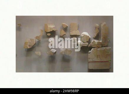 Art inspiré par la scène de relief de la tombe de la reine Neferu: Fragments de deux registres montrant les serviteurs hommes et femmes se déplaçant à droite, Middle Kingdom, Dynasty 11, ca. 2051–2030 av. J.-C., d'Égypte, haute-Égypte, Thèbes, Deir el-Bahri, Tombeau de Neferu (TT 319,), 1923–25, calcaire, œuvres classiques modernisées par Artotop avec une touche de modernité. Formes, couleur et valeur, impact visuel accrocheur sur l'art émotions par la liberté d'œuvres d'art d'une manière contemporaine. Un message intemporel qui cherche une nouvelle direction créative. Artistes qui se tournent vers le support numérique et créent le NFT Artotop Banque D'Images