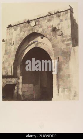 Art inspiré par Jérusalem. Porte de Damas (Bab-el-Ahmoud), 1860 ou plus tard, impression argentée à partir d'un négatif papier, image: 11 po. × 8 9/16 po (28 × 21,7 cm), photographies, Louis de Clercq (français, 1837–1901, oeuvres classiques modernisées par Artotop avec une touche de modernité. Formes, couleur et valeur, impact visuel accrocheur sur l'art émotions par la liberté d'œuvres d'art d'une manière contemporaine. Un message intemporel qui cherche une nouvelle direction créative. Artistes qui se tournent vers le support numérique et créent le NFT Artotop Banque D'Images