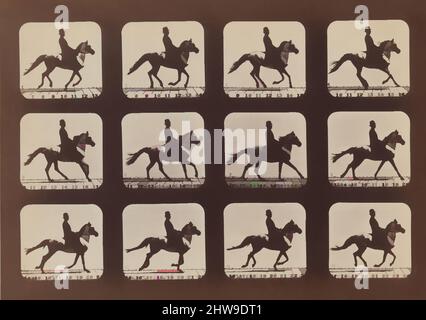 Art inspiré par attitudes des animaux en mouvement, 1879, imprimé en 1881, imprimé en argent, image : 6 5/16 × 9 15/16 po. (16 × 25,3 cm), photographies, Eadlaund Muybridge (américain, né en Grande-Bretagne, 1830–1904), En 1872, Leland Stanford, ancien gouverneur de Californie et président de la, Classic œuvres modernisées par Artotop avec un peu de modernité. Formes, couleur et valeur, impact visuel accrocheur sur l'art émotions par la liberté d'œuvres d'art d'une manière contemporaine. Un message intemporel qui cherche une nouvelle direction créative. Artistes qui se tournent vers le support numérique et créent le NFT Artotop Banque D'Images