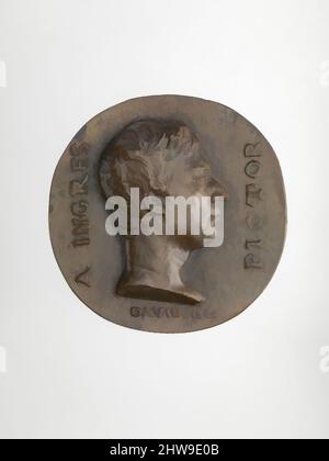 Art inspiré par Jean Auguste Dominique Ingres (1780–1867), 1826, français, bronze, 3 3/4 × 3 3/4 po. (9,5 × 9,6 cm), médailles et Plaquettes, médaillée : Pierre Jean David d'Angers (français, Angers 1788–1856 Paris), Pierre-Jean David d'Angers était le plus prolifique et l'un des plus, les œuvres classiques modernisées par Artotop avec une touche de modernité. Formes, couleur et valeur, impact visuel accrocheur sur l'art émotions par la liberté d'œuvres d'art d'une manière contemporaine. Un message intemporel qui cherche une nouvelle direction créative. Artistes qui se tournent vers le support numérique et créent le NFT Artotop Banque D'Images