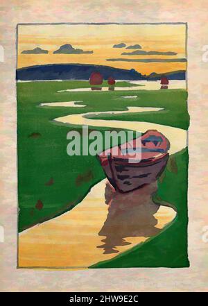 Art inspiré par le derelict ou 'The Lost Boat', 1916, (aucun affecté) Ipswich, Massachusetts, États-Unis, Couleur coupe de bois, image : 5 9/16 × 3 7/8 po. (14,1 × 9,8 cm), Paper, Arthur Wesley Dow (American, Ipswich, Massachusetts 1857–1922 New York State, Classic œuvres modernisées par Artotop avec une touche de modernité. Formes, couleur et valeur, impact visuel accrocheur sur l'art émotions par la liberté d'œuvres d'art d'une manière contemporaine. Un message intemporel qui cherche une nouvelle direction créative. Artistes qui se tournent vers le support numérique et créent le NFT Artotop Banque D'Images