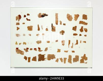 Art inspiré par des fragments de Papyrus du Livre des morts du Scribe Roy, Nouveau Royaume, dynastie 18, fin ou début 19, env. 1323–1295 av. J.-C., peut-être, d'Égypte, de haute-Égypte, de Thèbes, DRA Abu el-Naga, Tombeau de Roy (TT 255), Papyrus, encre, ces fragments viennent d'un livre de Coming, oeuvres classiques modernisées par Artotop avec un peu de modernité. Formes, couleur et valeur, impact visuel accrocheur sur l'art émotions par la liberté d'œuvres d'art d'une manière contemporaine. Un message intemporel qui cherche une nouvelle direction créative. Artistes qui se tournent vers le support numérique et créent le NFT Artotop Banque D'Images