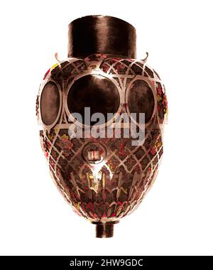 L'art s'inspire du motif plein format pour la télécopie de la moitié arrière du corps du vase Bryant, env. 1875, fabriqué à New York, New York, États-Unis, américain, cuivre, alliage métallique, plomb, 18 1/2 x 11 x 5 1/2 po. (47 x 27,9 x 14 cm), Metal, Tiffany & Co. (1837-aujourd'hui), quand le vase Bryant original, Classic travaille modernisé par Artotop avec une touche de modernité. Formes, couleur et valeur, impact visuel accrocheur sur l'art émotions par la liberté d'œuvres d'art d'une manière contemporaine. Un message intemporel qui cherche une nouvelle direction créative. Artistes qui se tournent vers le support numérique et créent le NFT Artotop Banque D'Images