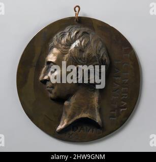 Art inspiré par le médaillon du marquis de Lafayette, 1830, fabriqué en France, Bronze, Diam. 4 5/8 po (11,7 cm), Métal, Pierre Jean David d'Angers (Français, Angers 1788–1856 Paris, oeuvres classiques modernisées par Artotop avec une touche de modernité. Formes, couleur et valeur, impact visuel accrocheur sur l'art émotions par la liberté d'œuvres d'art d'une manière contemporaine. Un message intemporel qui cherche une nouvelle direction créative. Artistes qui se tournent vers le support numérique et créent le NFT Artotop Banque D'Images