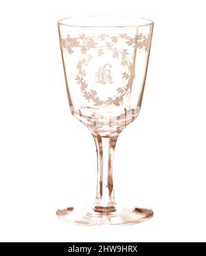 Art inspiré par Wine Goblet, CA. 1867, fabriqué à Sandwich, Massachusetts, États-Unis, États-Unis, Verre soufflé, H. 4 1/16 po. (10,3 cm) ; diamètre 2 po (5,1 cm), Glass, Boston & Sandwich Glass Company (American, 1825–1888, Sandwich, Massachusetts, œuvres classiques modernisées par Artotop avec une touche de modernité. Formes, couleur et valeur, impact visuel accrocheur sur l'art émotions par la liberté d'œuvres d'art d'une manière contemporaine. Un message intemporel qui cherche une nouvelle direction créative. Artistes qui se tournent vers le support numérique et créent le NFT Artotop Banque D'Images