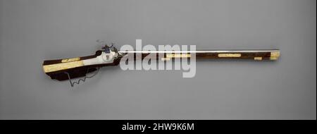 Art inspiré par Wheellock Rifle, ca. 1680–90, Schwäbisch Gmünd, allemand, Schwäbisch Gmünd, acier, Bois (cerise), ivoire, nacre, L. 41 5/8 po. (105,7 cm) ; L. du fût 30 13/16 po. (78,3 cm) ; L. de la serrure 7 1/8 po. (18,1 cm) ; Cal. .56 po (14,2 mm) ; poids 7 lb 11 oz (3500 g, œuvres classiques modernisées par Artotop avec une touche de modernité. Formes, couleur et valeur, impact visuel accrocheur sur l'art émotions par la liberté d'œuvres d'art d'une manière contemporaine. Un message intemporel qui cherche une nouvelle direction créative. Artistes qui se tournent vers le support numérique et créent le NFT Artotop Banque D'Images