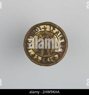 Art inspiré par badge (probablement monté à partir de Horse Harness), 15th siècle, espagnol, cuivre, or, Émail, diam. 2 7/16 po (6,2 cm) ; poids 1 oz (28,3 g), Miscellaneous-badges, oeuvres classiques modernisées par Artotop avec un peu de modernité. Formes, couleur et valeur, impact visuel accrocheur sur l'art émotions par la liberté d'œuvres d'art d'une manière contemporaine. Un message intemporel qui cherche une nouvelle direction créative. Artistes qui se tournent vers le support numérique et créent le NFT Artotop Banque D'Images