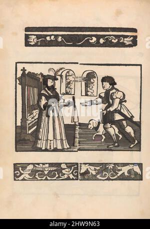 Art inspiré par les dessins et les estampes, Livres imprimés ornement & Architecture, New Modelbüch allen Nägerin U. Sydenstickern (page de titre verso, 1V, oeuvres classiques modernisées par Artotop avec une touche de modernité. Formes, couleur et valeur, impact visuel accrocheur sur l'art émotions par la liberté d'œuvres d'art d'une manière contemporaine. Un message intemporel qui cherche une nouvelle direction créative. Artistes qui se tournent vers le support numérique et créent le NFT Artotop Banque D'Images