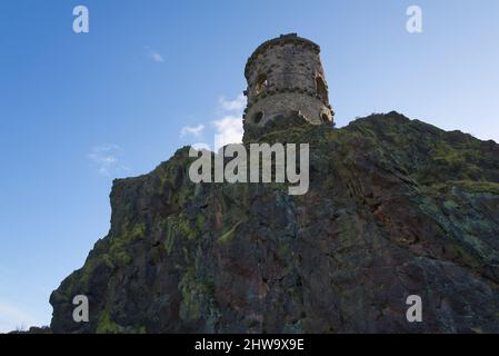 Le château ornemental de Mow COP est construit par Randle Wilbraham de Rode Hall Banque D'Images