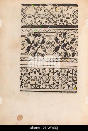 Art inspiré par dessins et estampes, Livres estampes ornement & Architecture, Modelbuch aller Art Nehens vn Stickens (page 10V), Editeur, oeuvres classiques modernisées par Artotop avec une touche de modernité. Formes, couleur et valeur, impact visuel accrocheur sur l'art émotions par la liberté d'œuvres d'art d'une manière contemporaine. Un message intemporel qui cherche une nouvelle direction créative. Artistes qui se tournent vers le support numérique et créent le NFT Artotop Banque D'Images