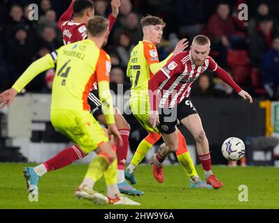 Sheffield, Royaume-Uni, 4th mars 2022. Oli McBurnie de Sheffield Utd en action lors du match de championnat Sky Bet à Bramall Lane, Sheffield. Crédit photo devrait se lire: Andrew Yates / Sportimage crédit: Sportimage / Alay Live News Banque D'Images