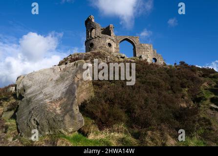 Le château ornemental de Mow COP est construit par Randle Wilbraham de Rode Hall Banque D'Images