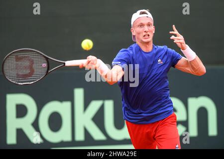 Coupe Davis (Buenos Aires): Jiri Lehecka (République tchèque) contre l'Argentine. Qualificatifs 2022 Banque D'Images