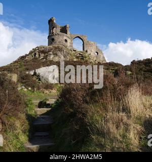 Le château ornemental de Mow COP est construit par Randle Wilbraham de Rode Hall Banque D'Images