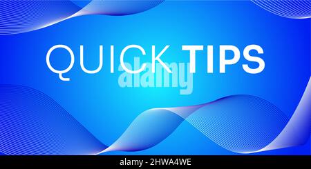Conseils rapides avec arrière-plan abstrait - modèle Vector modifiable Illustration de Vecteur