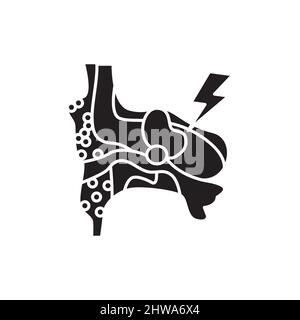 Icône de la ligne de couleur du cholestéatome.Maladies humaines.Pictogramme pour page Web, application mobile, Promo. Illustration de Vecteur