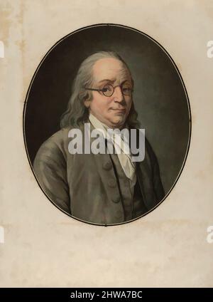 Art inspiré par Portrait de Franklin, après Vanloo, Pierre Michel Alix (français, Paris 1762–1817 Paris), après Carle (Charles André) Vanloo, oeuvres classiques modernisées par Artotop avec un peu de modernité. Formes, couleur et valeur, impact visuel accrocheur sur l'art émotions par la liberté d'œuvres d'art d'une manière contemporaine. Un message intemporel qui cherche une nouvelle direction créative. Artistes qui se tournent vers le support numérique et créent le NFT Artotop Banque D'Images