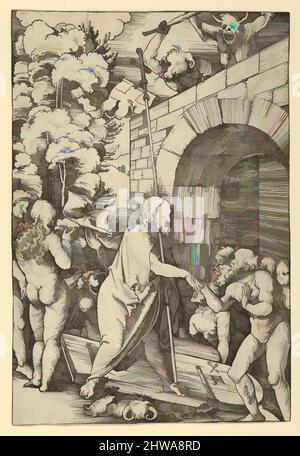 Art inspiré par dessins et estampes, Imprimer, Christ in Limbo, de Speculum passionis domini nostri Ihesu Christi, Hans Schäufelein, oeuvres classiques modernisées par Artotop avec un peu de modernité. Formes, couleur et valeur, impact visuel accrocheur sur l'art émotions par la liberté d'œuvres d'art d'une manière contemporaine. Un message intemporel qui cherche une nouvelle direction créative. Artistes qui se tournent vers le support numérique et créent le NFT Artotop Banque D'Images