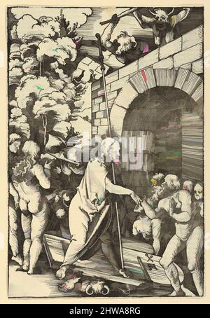 Art inspiré par dessins et estampes, Imprimer, Christ in Limbo, de Speculum passionis domini nostri Ihesu Christi, Hans Schäufelein, oeuvres classiques modernisées par Artotop avec un peu de modernité. Formes, couleur et valeur, impact visuel accrocheur sur l'art émotions par la liberté d'œuvres d'art d'une manière contemporaine. Un message intemporel qui cherche une nouvelle direction créative. Artistes qui se tournent vers le support numérique et créent le NFT Artotop Banque D'Images