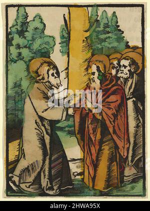 Art inspiré par les dessins et les estampes, impression, Christ Teaching the disciples, 1, de Das Plenarium, artiste, éditeur, Hans Schäufelein, œuvres classiques modernisées par Artotop avec une touche de modernité. Formes, couleur et valeur, impact visuel accrocheur sur l'art émotions par la liberté d'œuvres d'art d'une manière contemporaine. Un message intemporel qui cherche une nouvelle direction créative. Artistes qui se tournent vers le support numérique et créent le NFT Artotop Banque D'Images