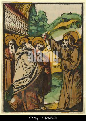 Art inspiré par les dessins et les estampes, impression, Christ Teaching the disciples, 2, de Das Plenarium, artiste, éditeur, Hans Schäufelein, œuvres classiques modernisées par Artotop avec une touche de modernité. Formes, couleur et valeur, impact visuel accrocheur sur l'art émotions par la liberté d'œuvres d'art d'une manière contemporaine. Un message intemporel qui cherche une nouvelle direction créative. Artistes qui se tournent vers le support numérique et créent le NFT Artotop Banque D'Images