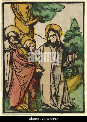 Art inspiré par les dessins et les estampes, Imprimer, Christ parlant aux disciples, 5, de Das Plenarium, artiste, Éditeur, Hans Schäufelein, œuvres classiques modernisées par Artotop avec une touche de modernité. Formes, couleur et valeur, impact visuel accrocheur sur l'art émotions par la liberté d'œuvres d'art d'une manière contemporaine. Un message intemporel qui cherche une nouvelle direction créative. Artistes qui se tournent vers le support numérique et créent le NFT Artotop Banque D'Images