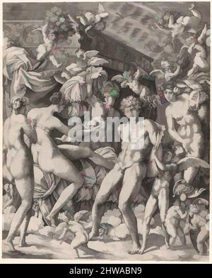 Art inspiré par les dessins et estampes, Print, venus et Mars avec cupid et les trois Grâces, anciennement attribué à, Giovanni Jacopo Caraglio, oeuvres classiques modernisées par Artotop avec un peu de modernité. Formes, couleur et valeur, impact visuel accrocheur sur l'art émotions par la liberté d'œuvres d'art d'une manière contemporaine. Un message intemporel qui cherche une nouvelle direction créative. Artistes qui se tournent vers le support numérique et créent le NFT Artotop Banque D'Images