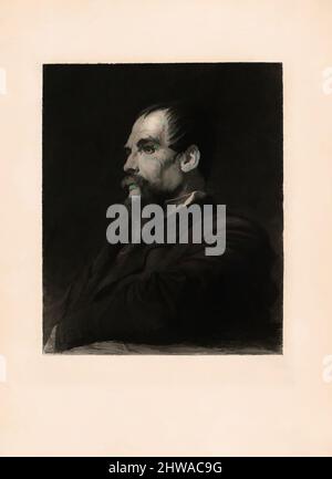 Art inspiré par les dessins et estampes, impression, Portrait du Capitaine Burton (pour le Portfolio), artiste, Etcher, After, Frédéric, Lord Leighton, œuvres classiques modernisées par Artotop avec une touche de modernité. Formes, couleur et valeur, impact visuel accrocheur sur l'art émotions par la liberté d'œuvres d'art d'une manière contemporaine. Un message intemporel qui cherche une nouvelle direction créative. Artistes qui se tournent vers le support numérique et créent le NFT Artotop Banque D'Images